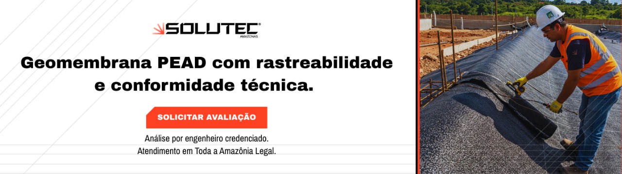 Geomembrana PEAD com rastreabilidade técnica — Solutec AM